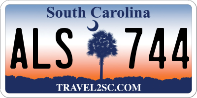 SC license plate ALS744