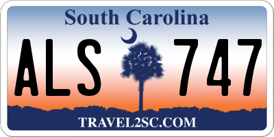 SC license plate ALS747