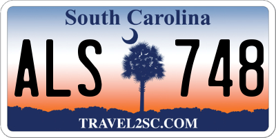 SC license plate ALS748