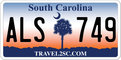 SC license plate ALS749