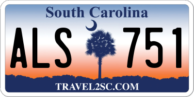 SC license plate ALS751