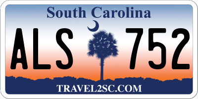 SC license plate ALS752
