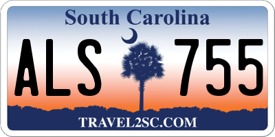 SC license plate ALS755
