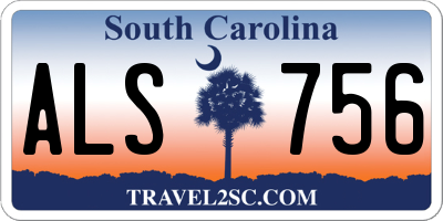 SC license plate ALS756