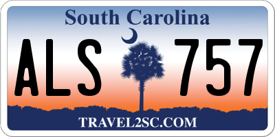 SC license plate ALS757