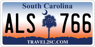 SC license plate ALS766