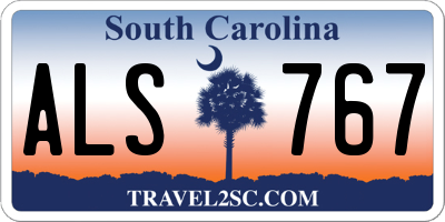 SC license plate ALS767