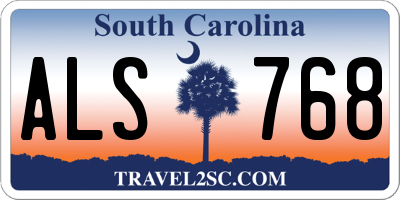 SC license plate ALS768
