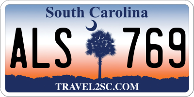 SC license plate ALS769
