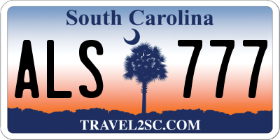 SC license plate ALS777