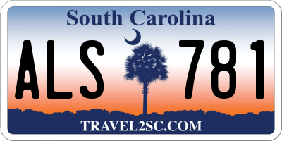 SC license plate ALS781