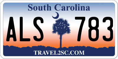 SC license plate ALS783