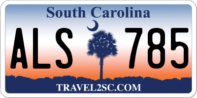 SC license plate ALS785