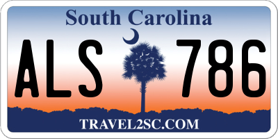 SC license plate ALS786