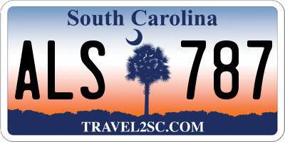 SC license plate ALS787