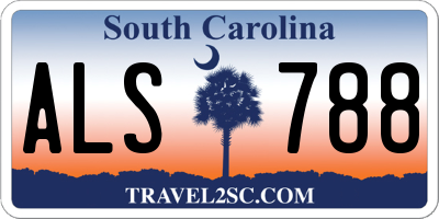 SC license plate ALS788