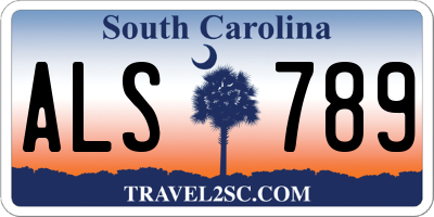 SC license plate ALS789