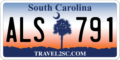 SC license plate ALS791
