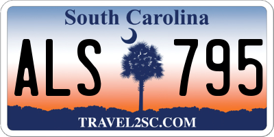 SC license plate ALS795