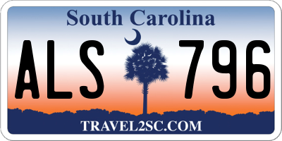 SC license plate ALS796