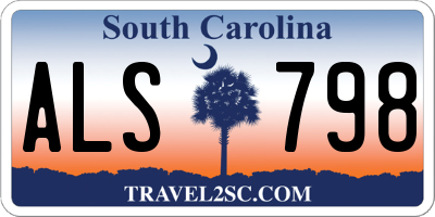 SC license plate ALS798