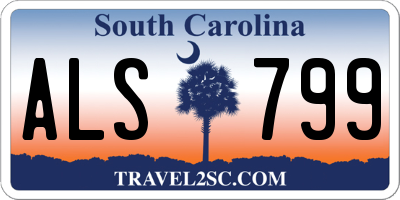 SC license plate ALS799
