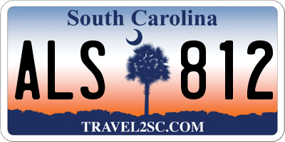 SC license plate ALS812