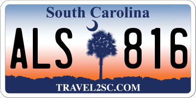 SC license plate ALS816