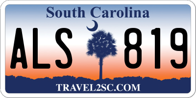 SC license plate ALS819
