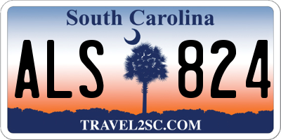 SC license plate ALS824