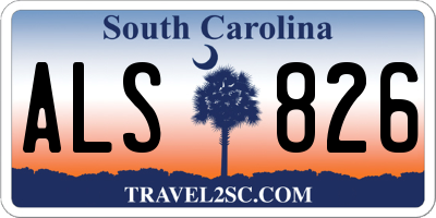 SC license plate ALS826