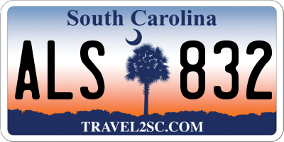 SC license plate ALS832