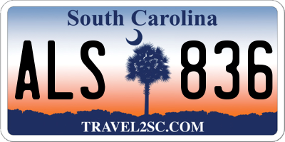 SC license plate ALS836