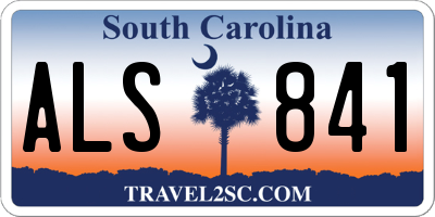 SC license plate ALS841