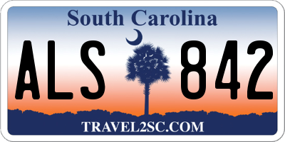 SC license plate ALS842