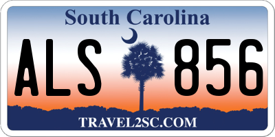 SC license plate ALS856