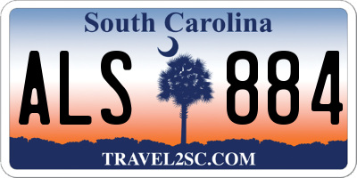 SC license plate ALS884
