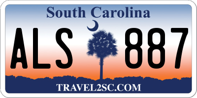 SC license plate ALS887