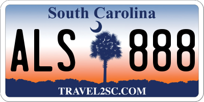 SC license plate ALS888