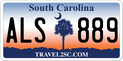 SC license plate ALS889