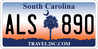 SC license plate ALS890