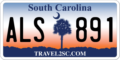 SC license plate ALS891