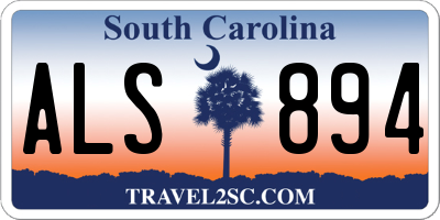 SC license plate ALS894
