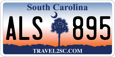SC license plate ALS895