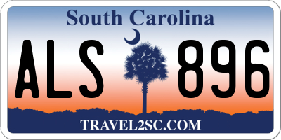 SC license plate ALS896