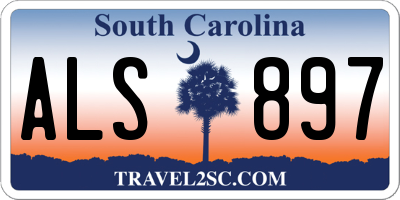 SC license plate ALS897
