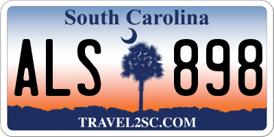 SC license plate ALS898
