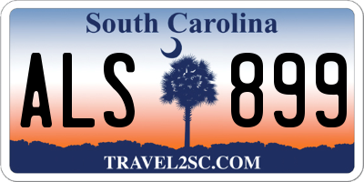 SC license plate ALS899