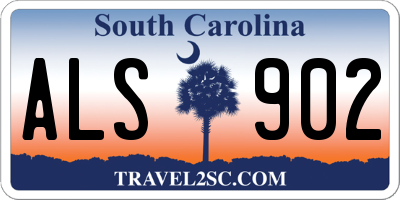 SC license plate ALS902