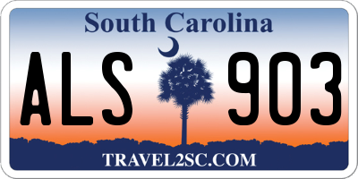 SC license plate ALS903